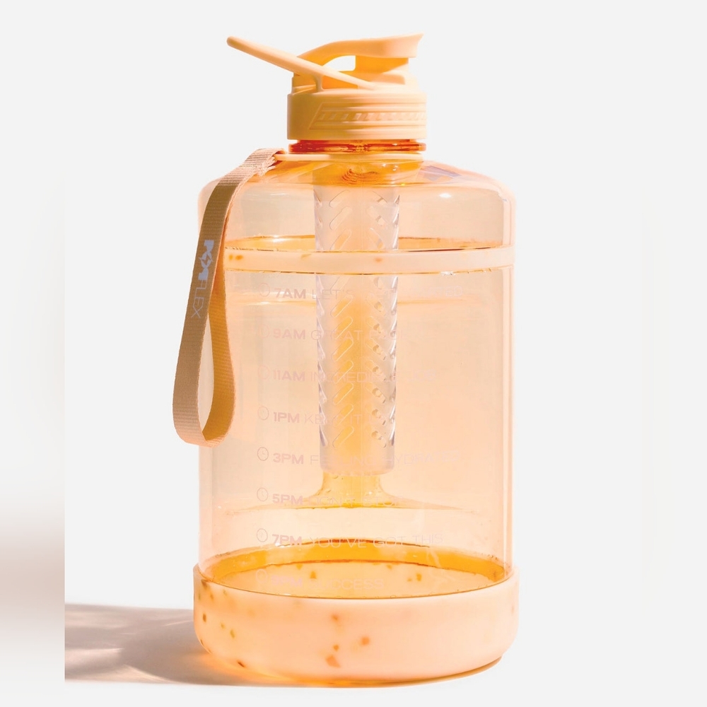 POPFLEX Peach Gallon Water Bottle with Fruit Infuser